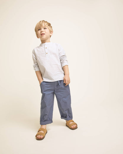 Buho Kids Sky Blue Striped Shirt