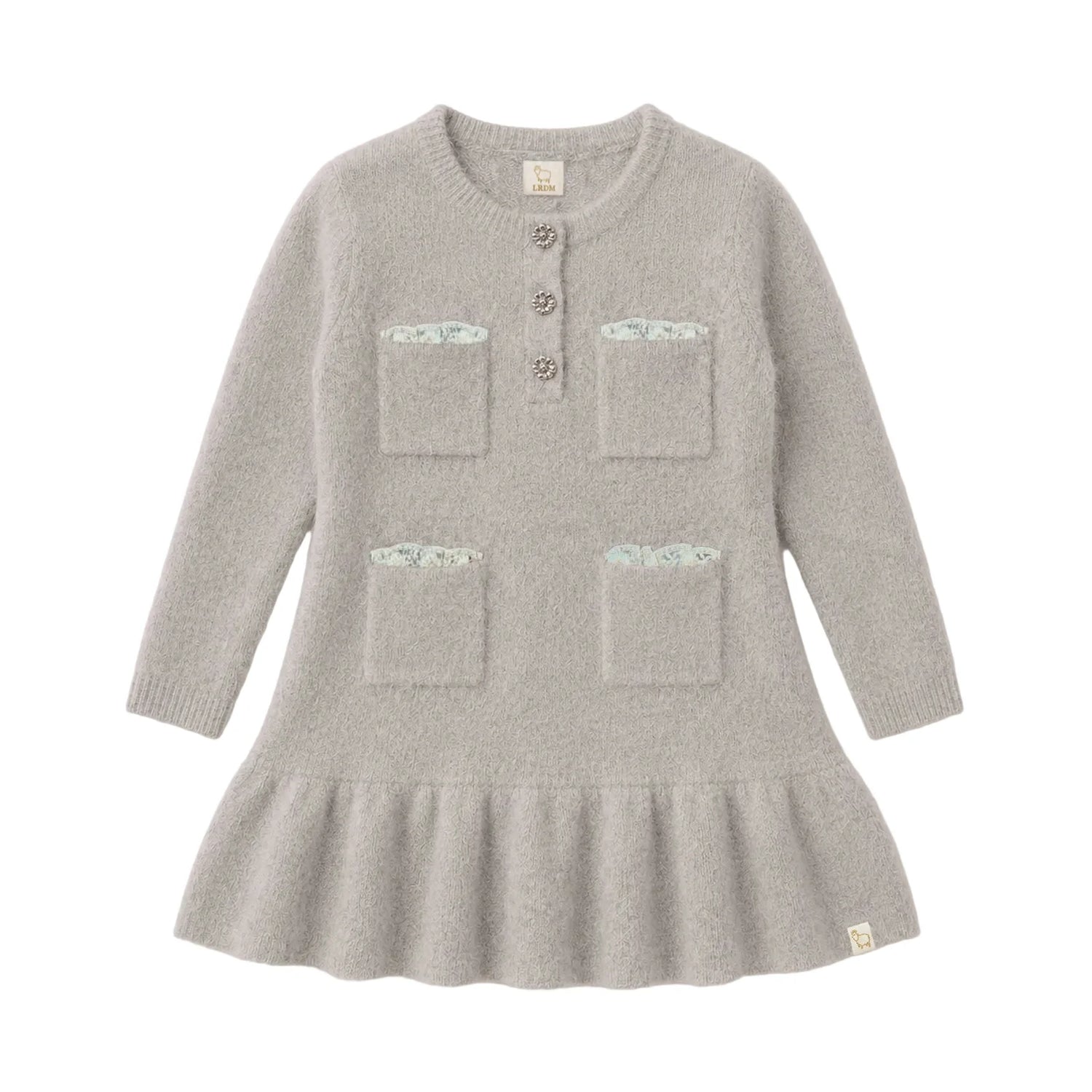 LRDM Girls Brown Charlie Knit Dress