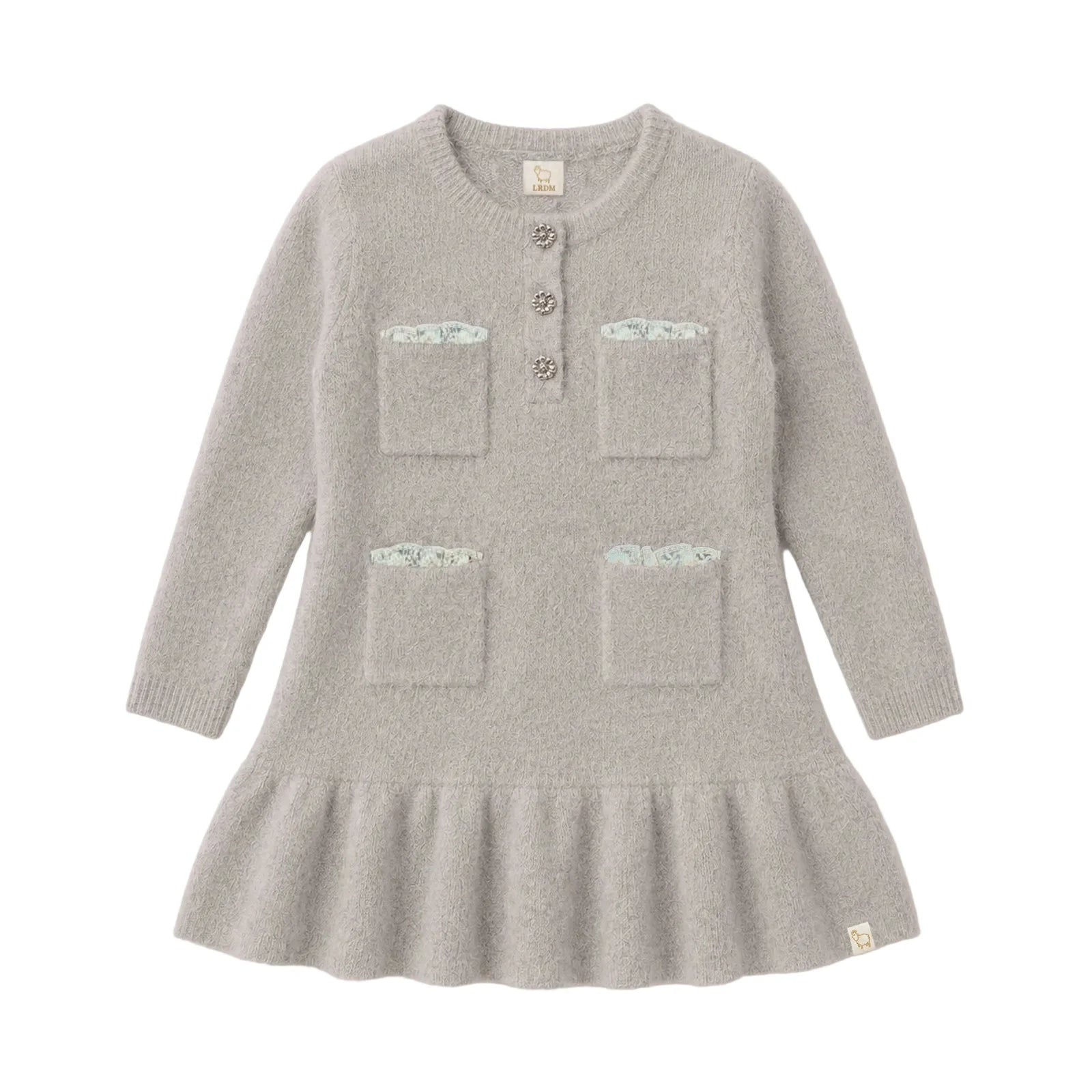 LRDM Girls Brown Charlie Knit Dress