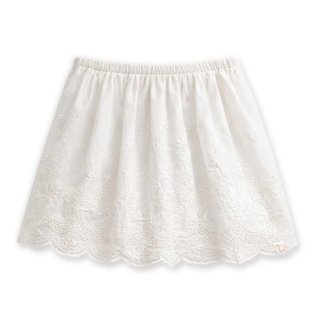 LRDM White Maeve Skirt