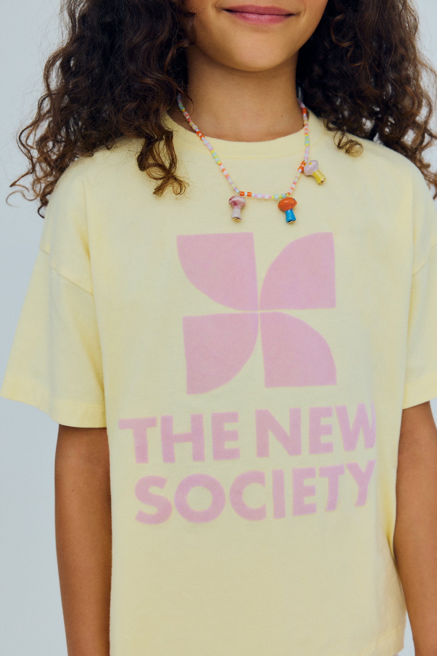 The New Society Logo T-Shirt Soft Lemon