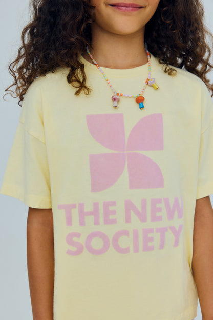The New Society Logo T-Shirt Soft Lemon