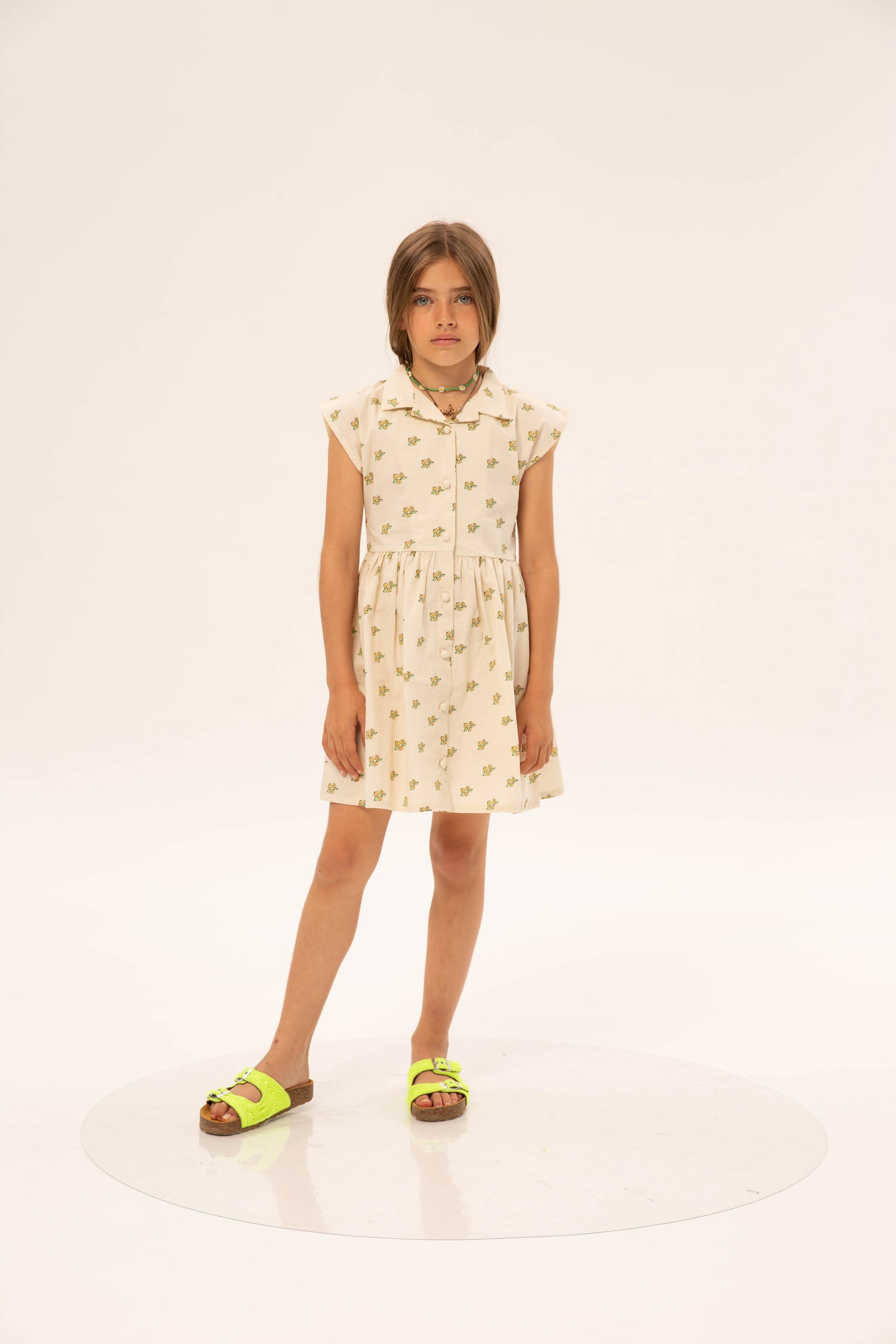 Wander &amp; Wonder Lemon Daisy Floal Fatima Dress
