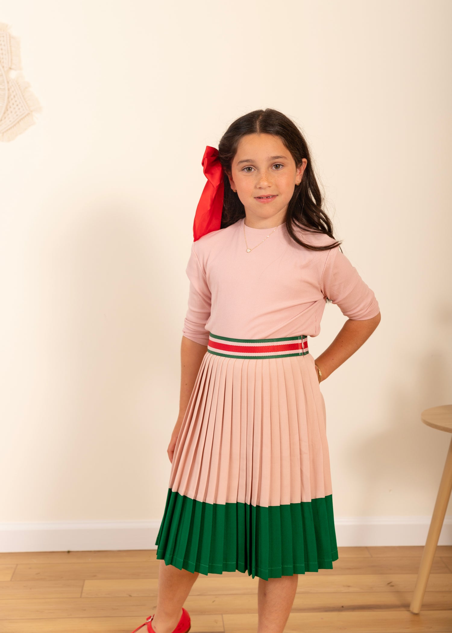 Thread Apparel Pink-Green Skirt