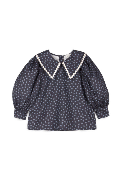 Mipounet Navy Print Lucie Blouse