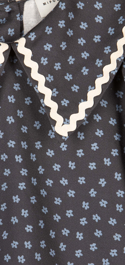 Mipounet Navy Print Lucie Blouse