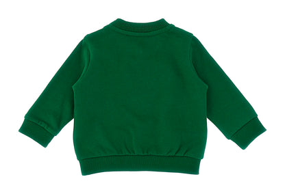 Moschino Green with Two Bears Logo Baby Sweatshirt