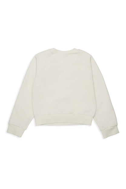 Max&amp;Co. White Graphic Square Logo Sweatshirt