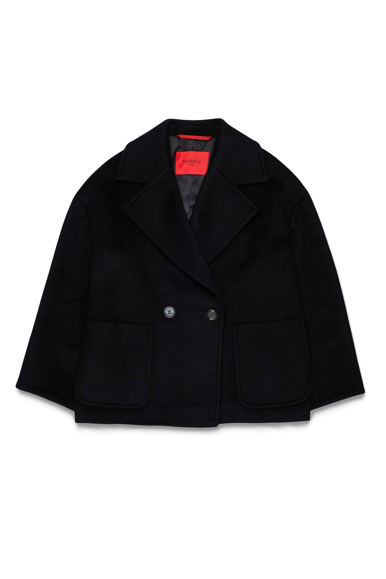 Max&amp;Co. Black Short Wool Coat