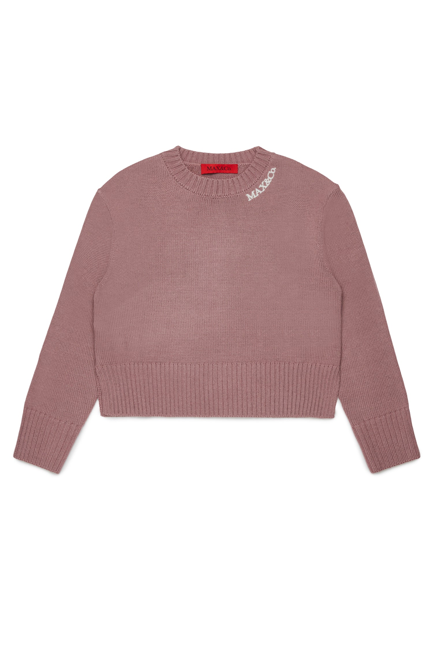 Max&amp;Co. Mauve Logo Knit Sweater