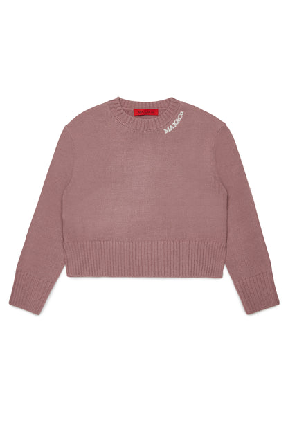 Max&amp;Co. Mauve Logo Knit Sweater