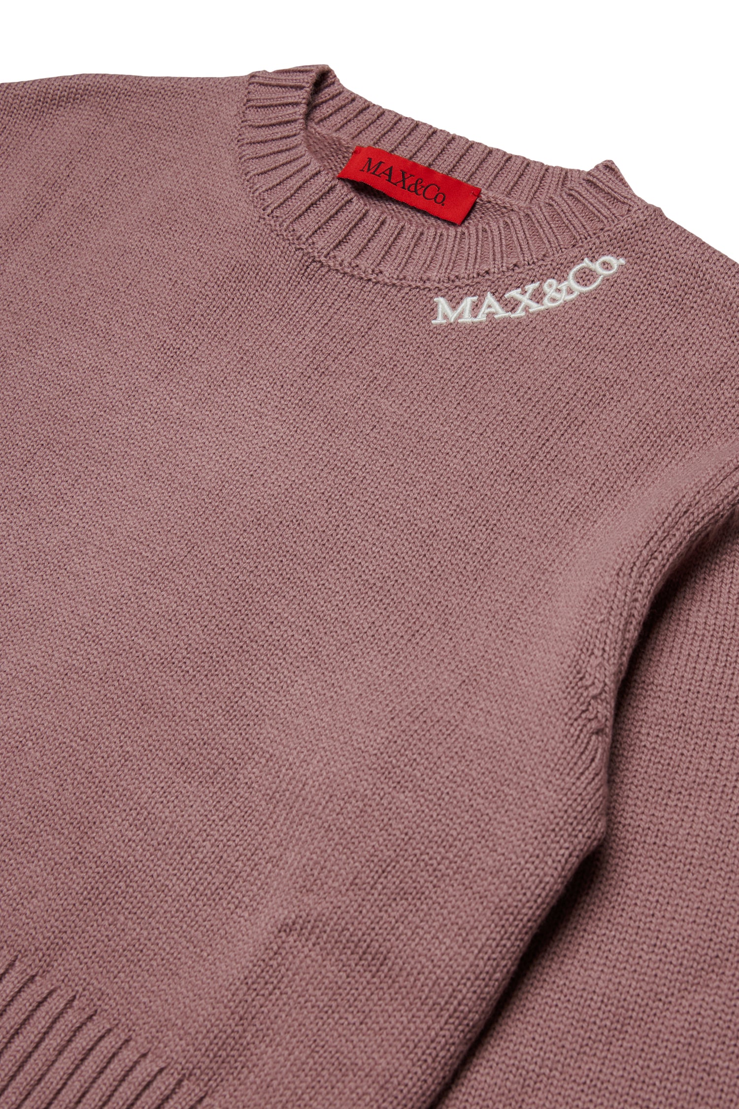 Max&amp;Co. Mauve Logo Knit Sweater