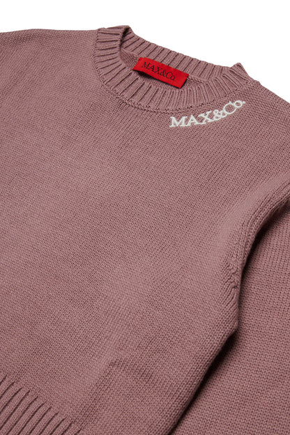 Max&amp;Co. Mauve Logo Knit Sweater