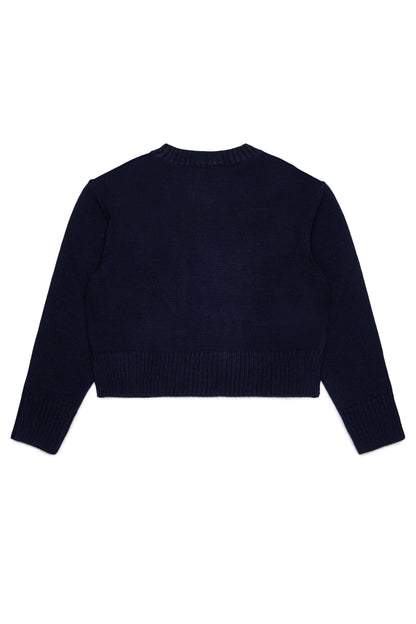 Max&amp;Co. Navy Logo Knit Sweater