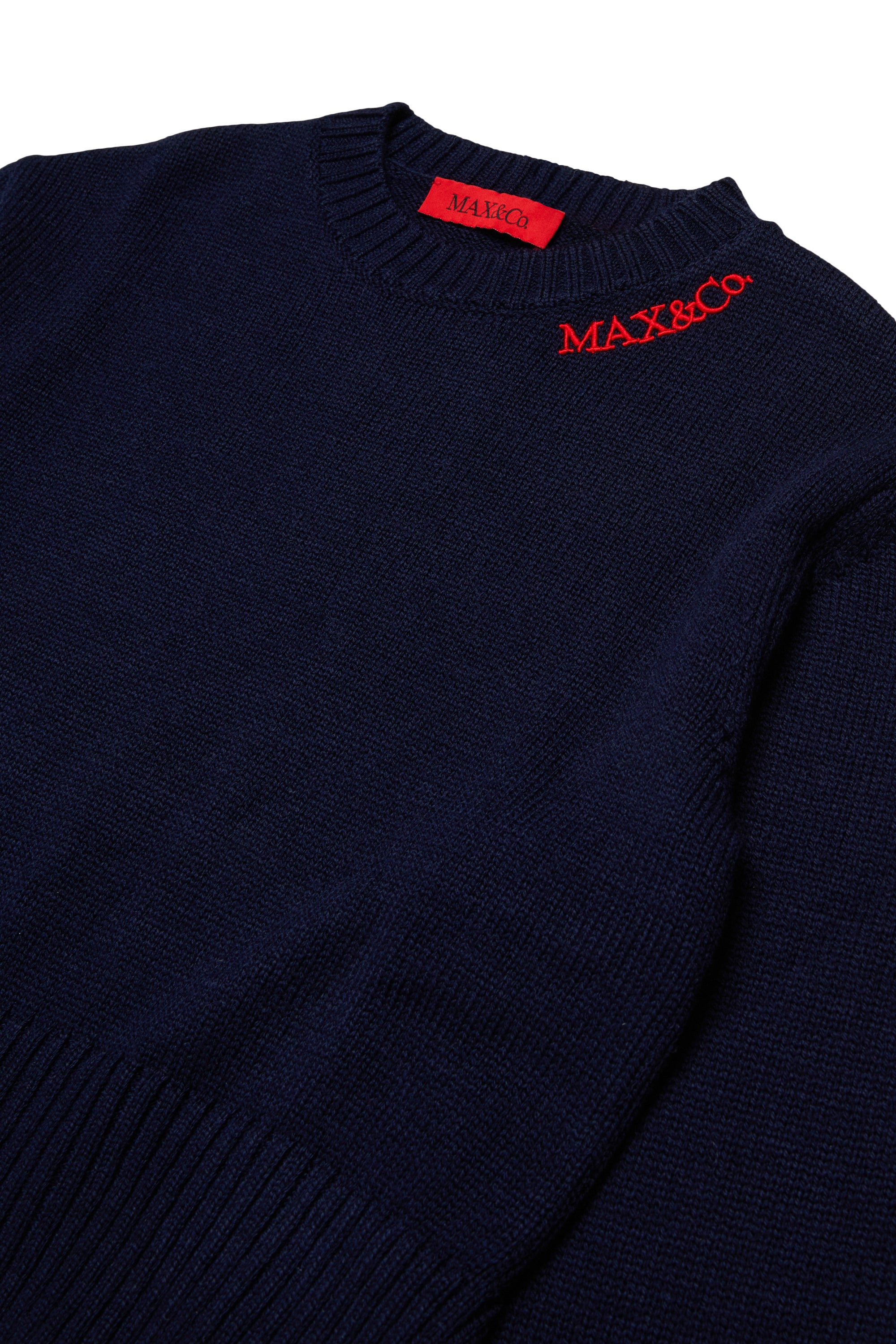 Max&amp;Co. Navy Logo Knit Sweater