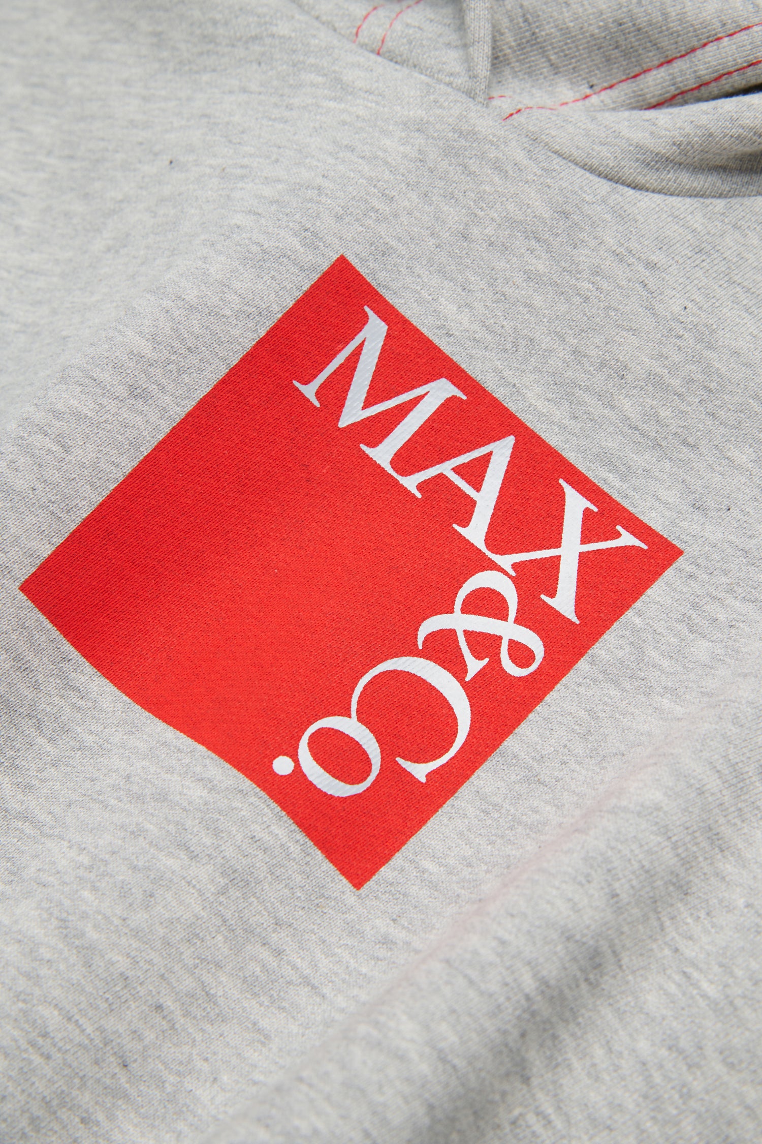 MAX&amp;Co.Grey Sleveless Hooded Sweater Dress with Logo