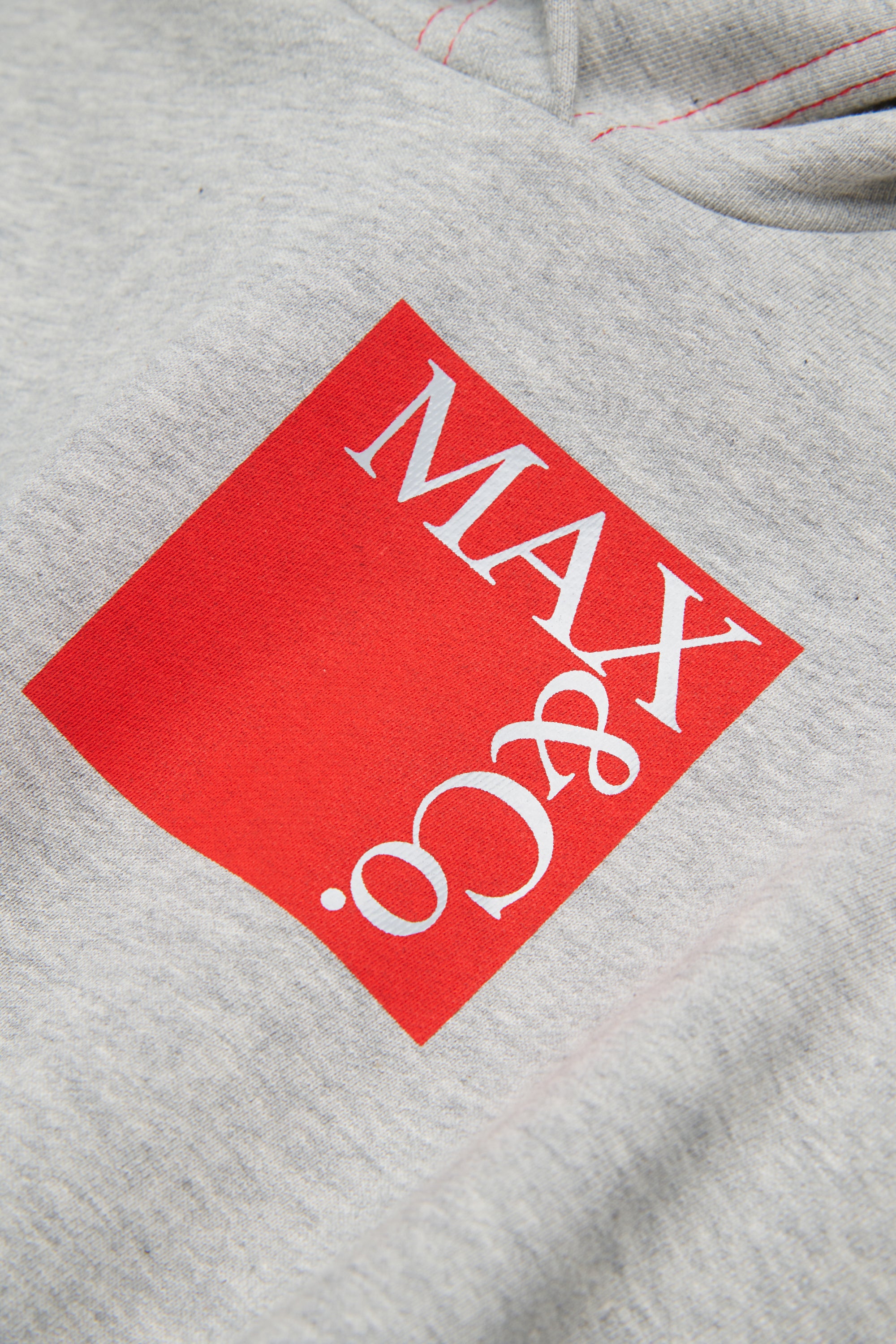 MAX&amp;Co.Grey Sleveless Hooded Sweater Dress with Logo