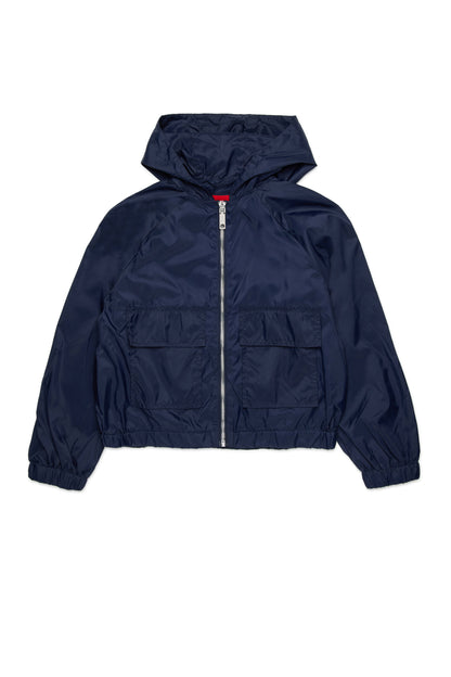 MAX&amp;Co. Navy Mini Me Hooded Nylon Windbreaker