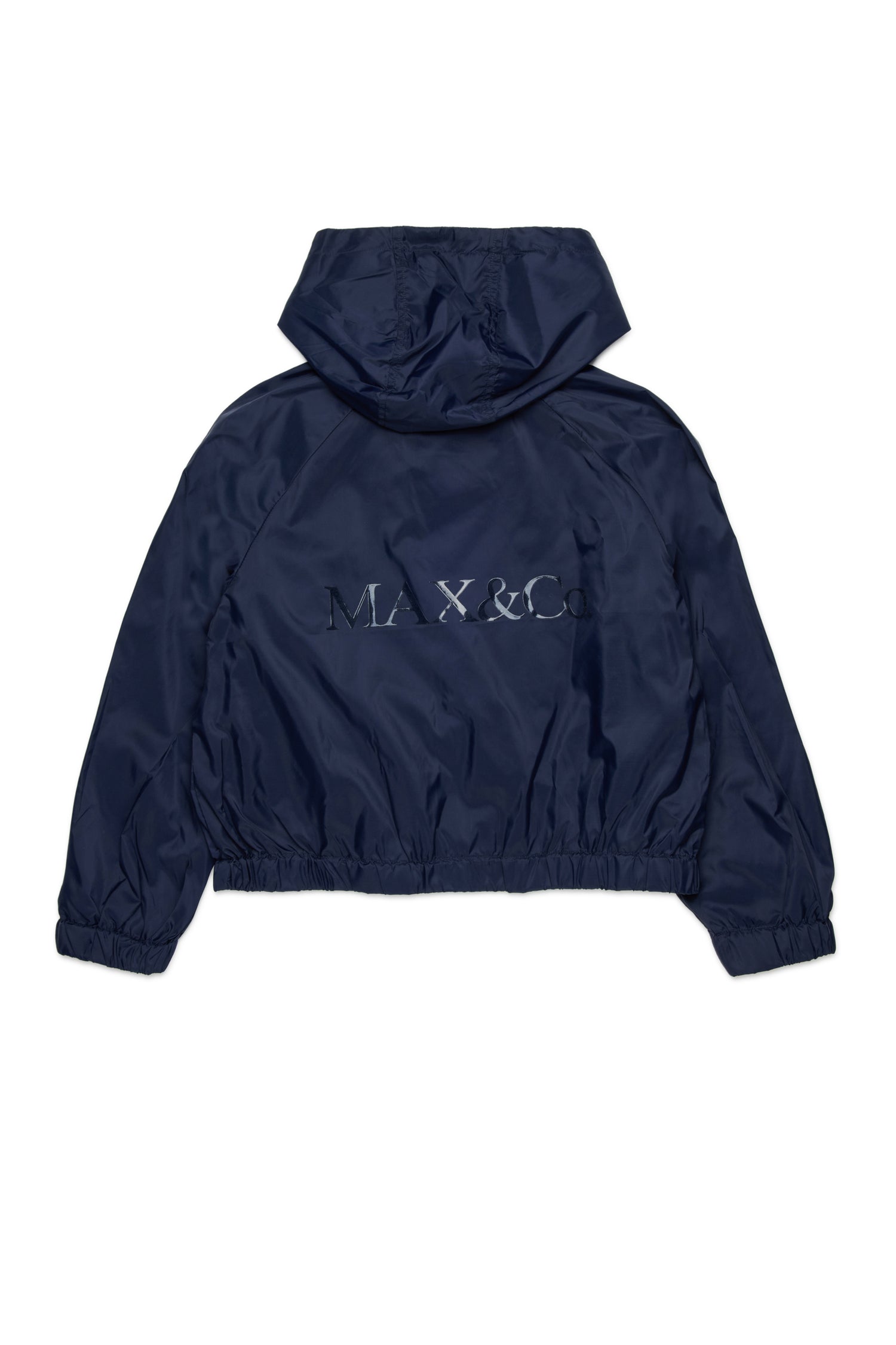 MAX&amp;Co. Navy Mini Me Hooded Nylon Windbreaker
