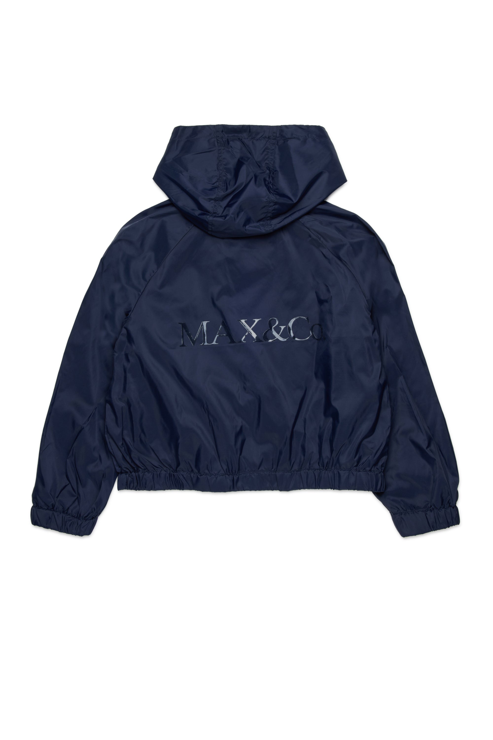MAX&amp;Co. Navy Mini Me Hooded Nylon Windbreaker