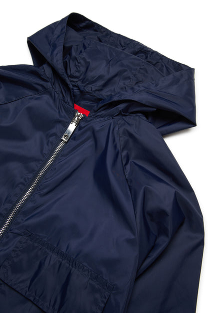 MAX&amp;Co. Navy Mini Me Hooded Nylon Windbreaker