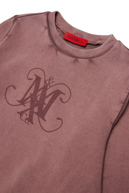 Max&amp;Co. Mauve Acid Washed Sweatshirt