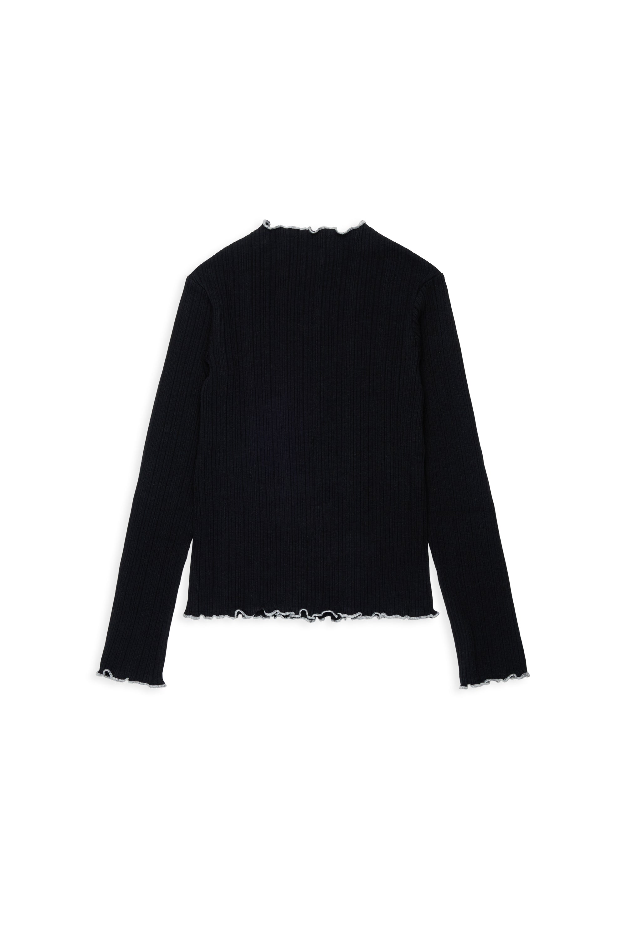 Max&amp;Co. Black Long Sleeve Cotton Ribbed T-Shirt