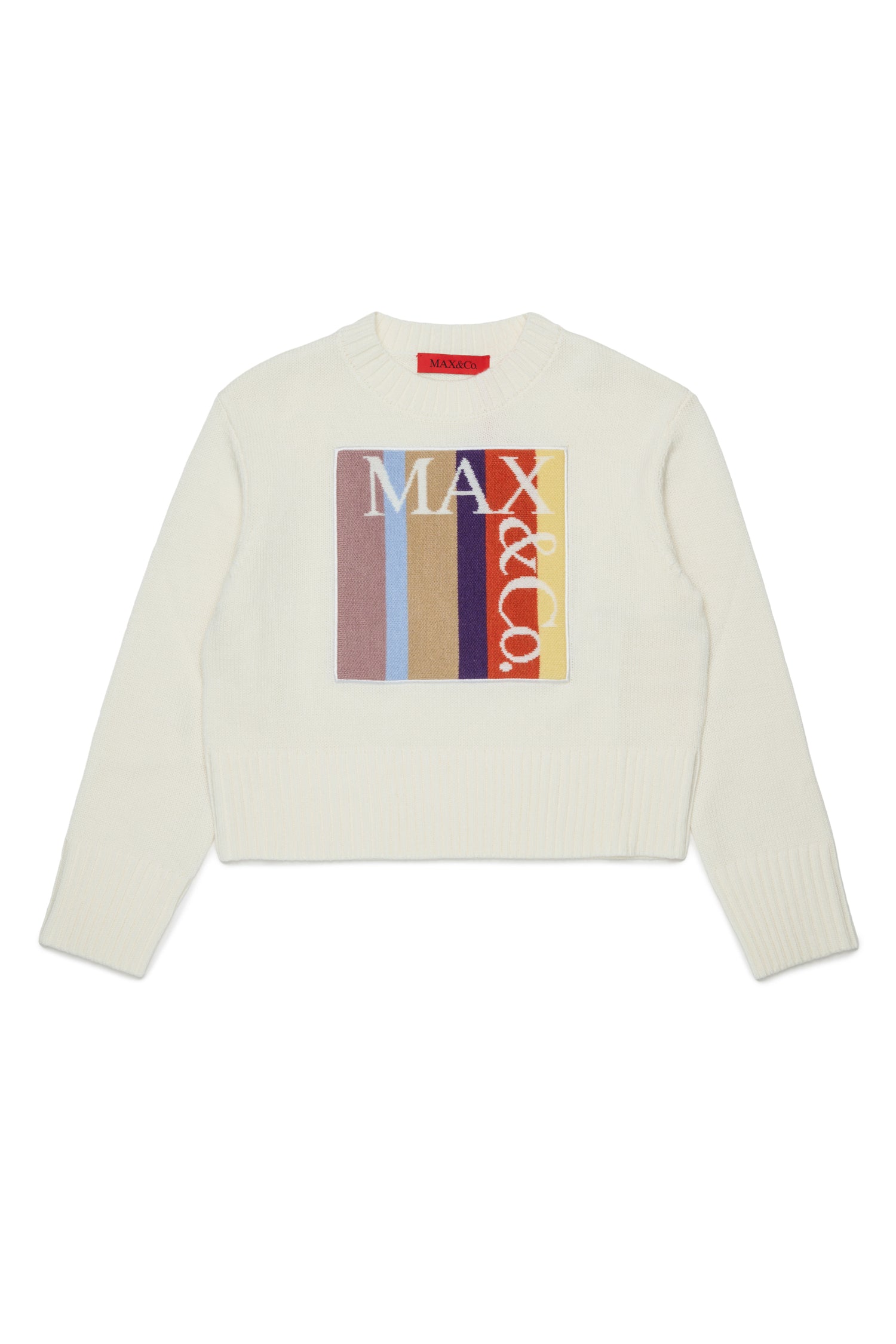 Max&amp;Co. Multicolor Logo Knit Sweater