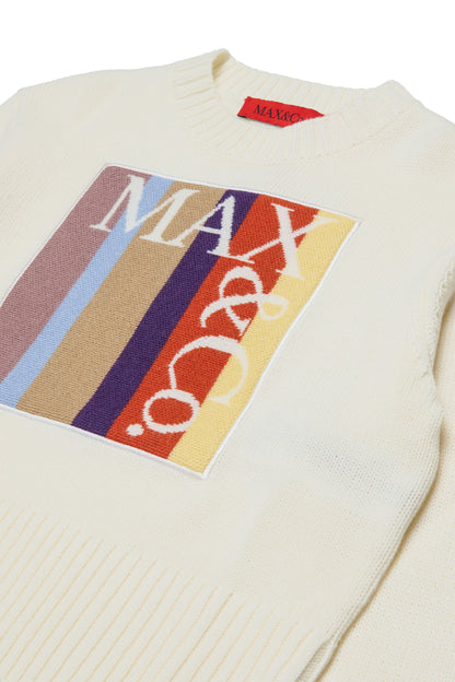 Max&amp;Co. Multicolor Logo Knit Sweater