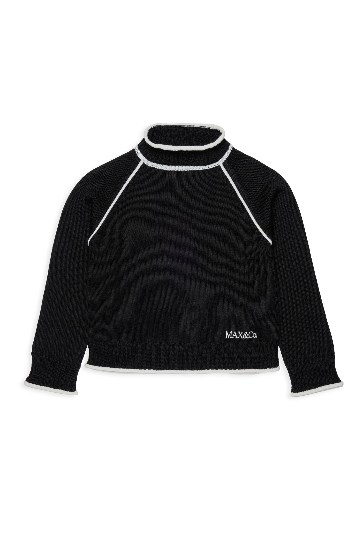Max&amp;Co. Black Ribbed Turtleneck
