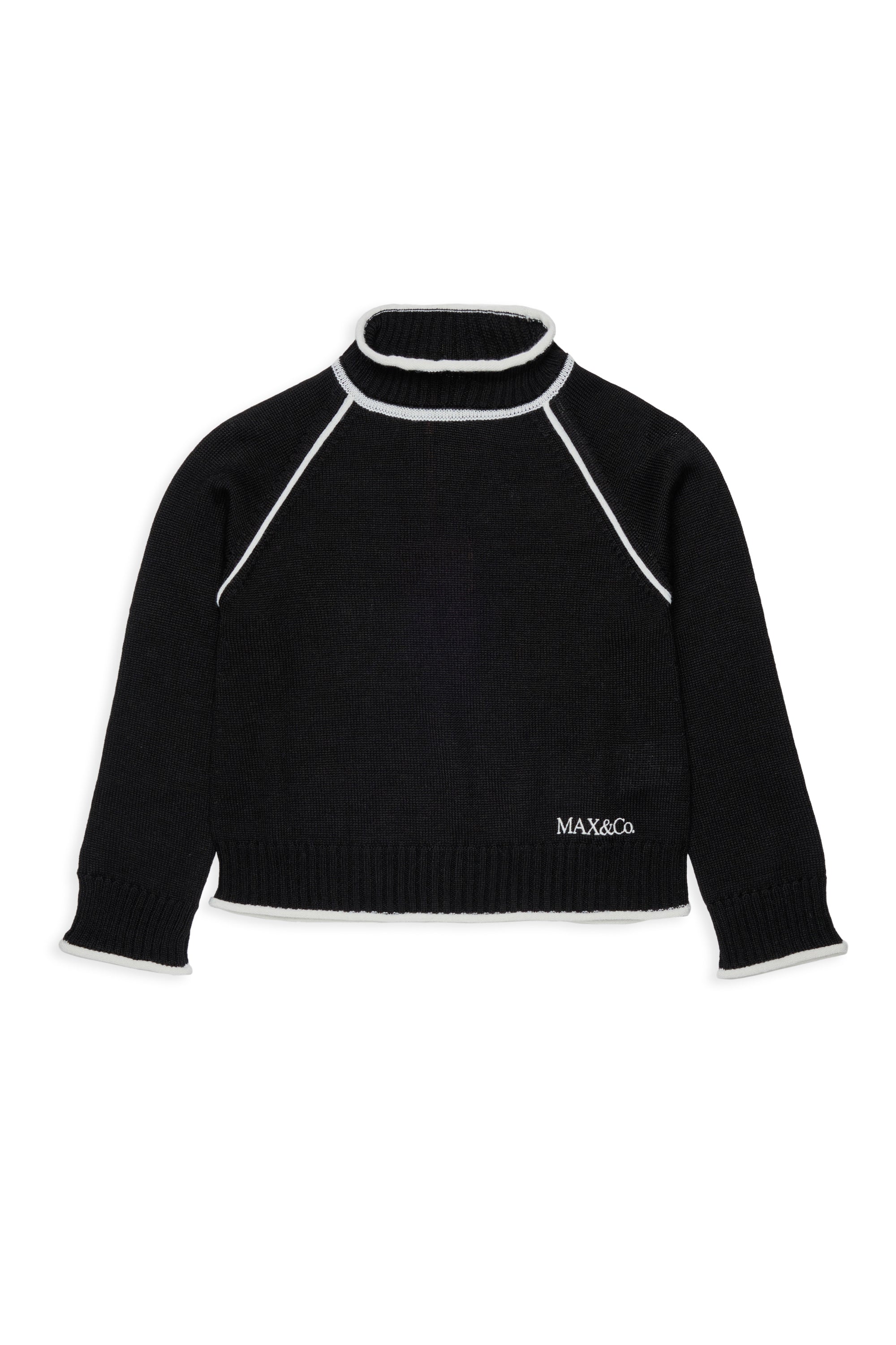 Max&amp;Co. Black Ribbed Turtleneck