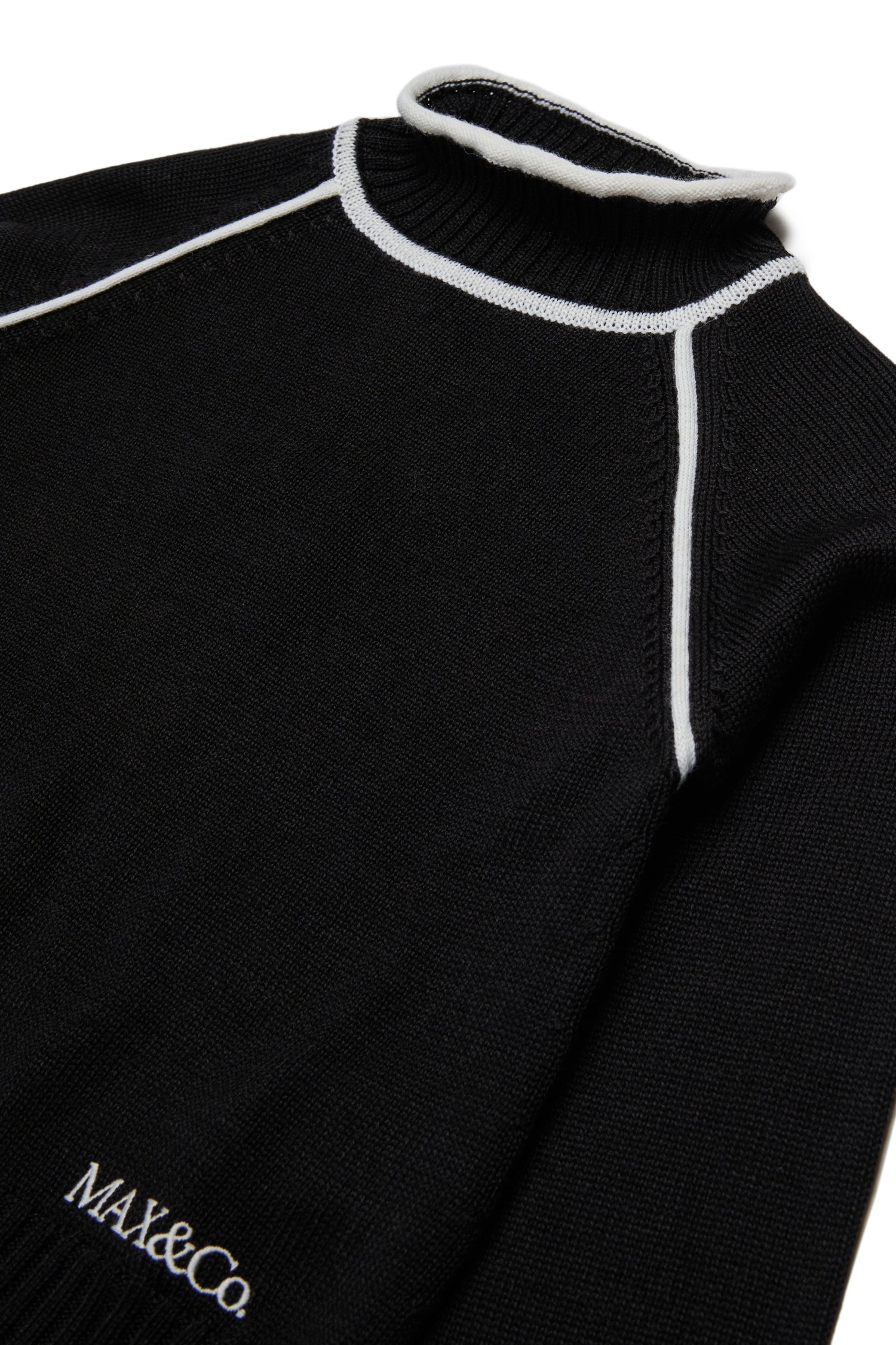 Max&amp;Co. Black Ribbed Turtleneck