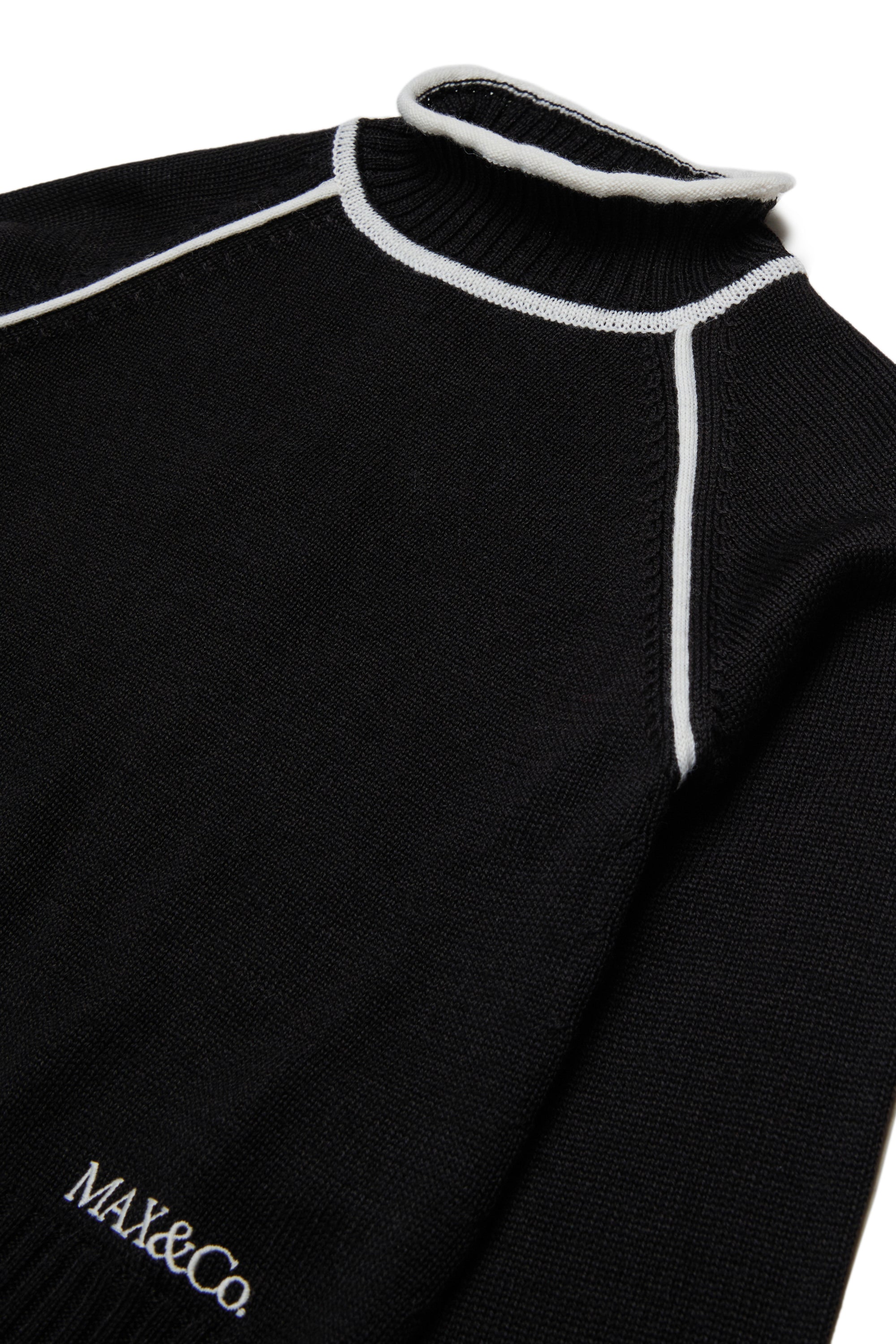 Max&amp;Co. Black Ribbed Turtleneck