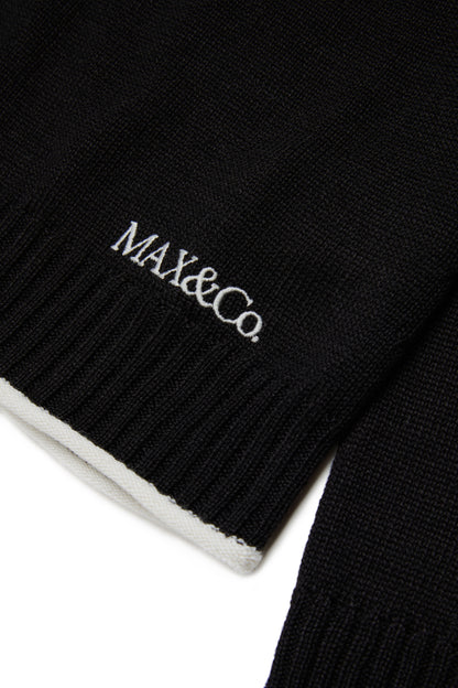 Max&amp;Co. Black Ribbed Turtleneck