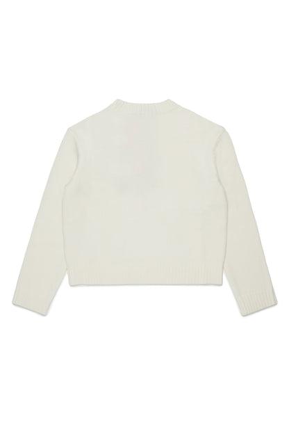 Max&amp;Co. Metalic Bow Ivory Knit Sweater