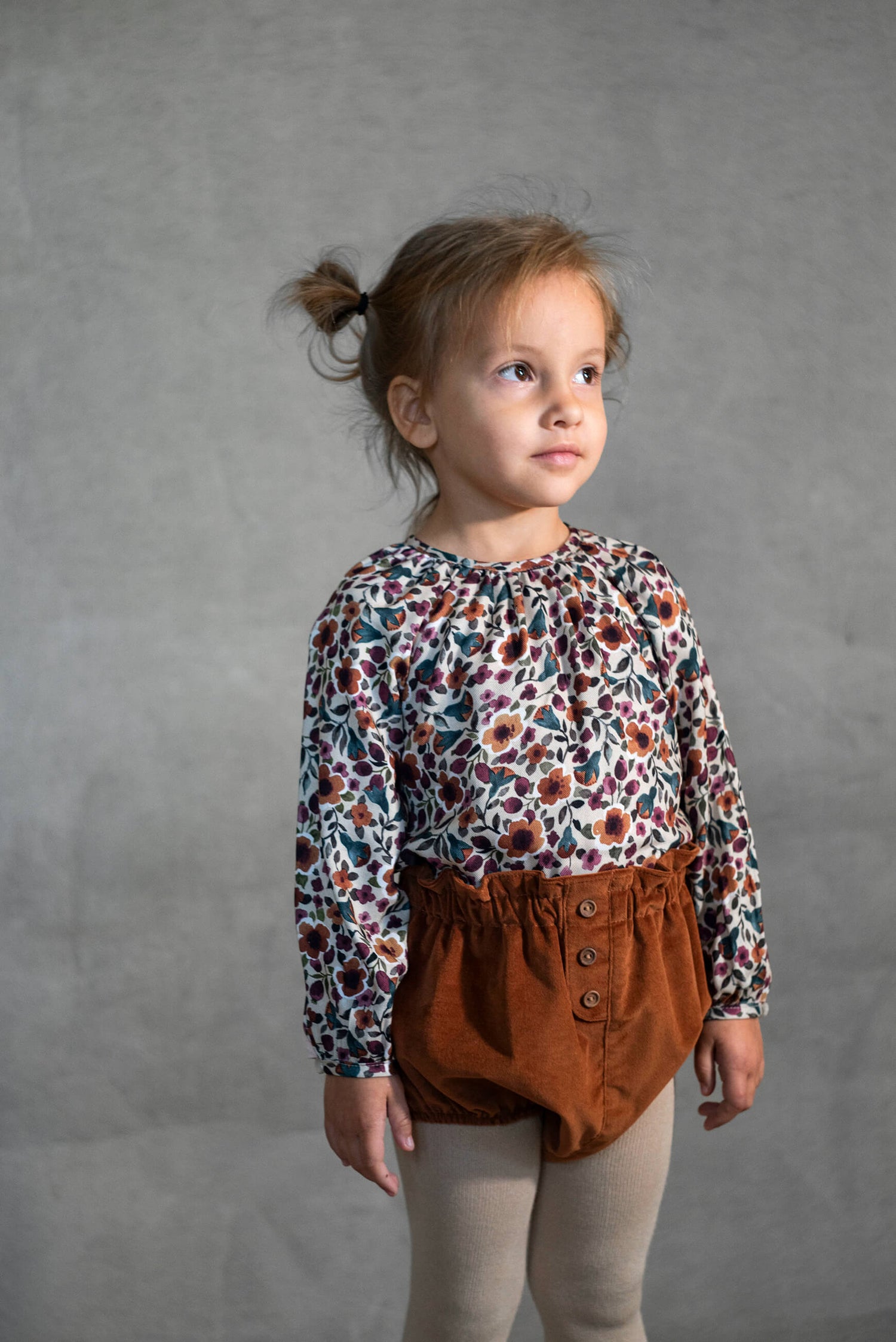 Popelin Baby Terracotta Velvet High-Waist Culotte