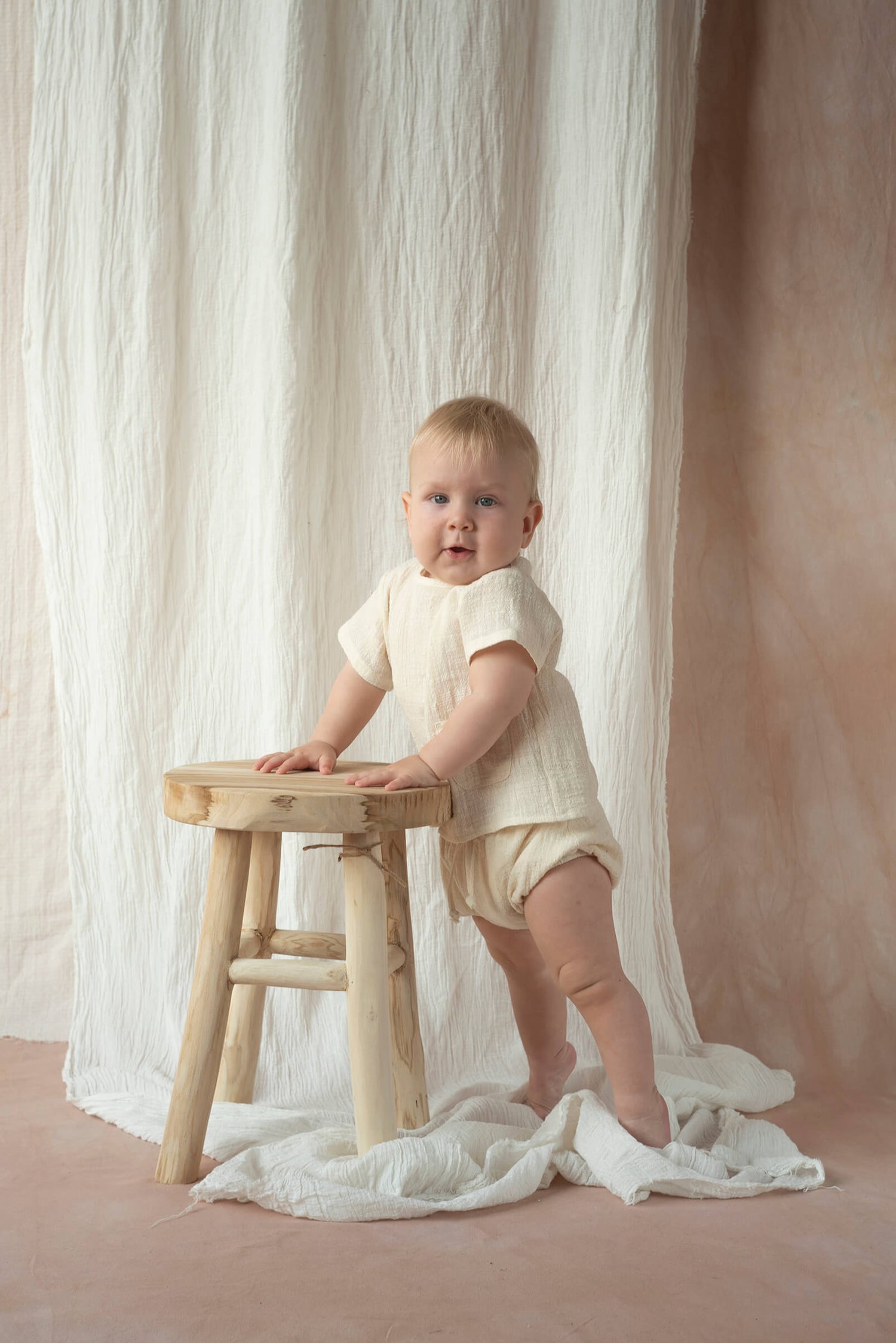 Popelin Off-White Basic Baby Culotte