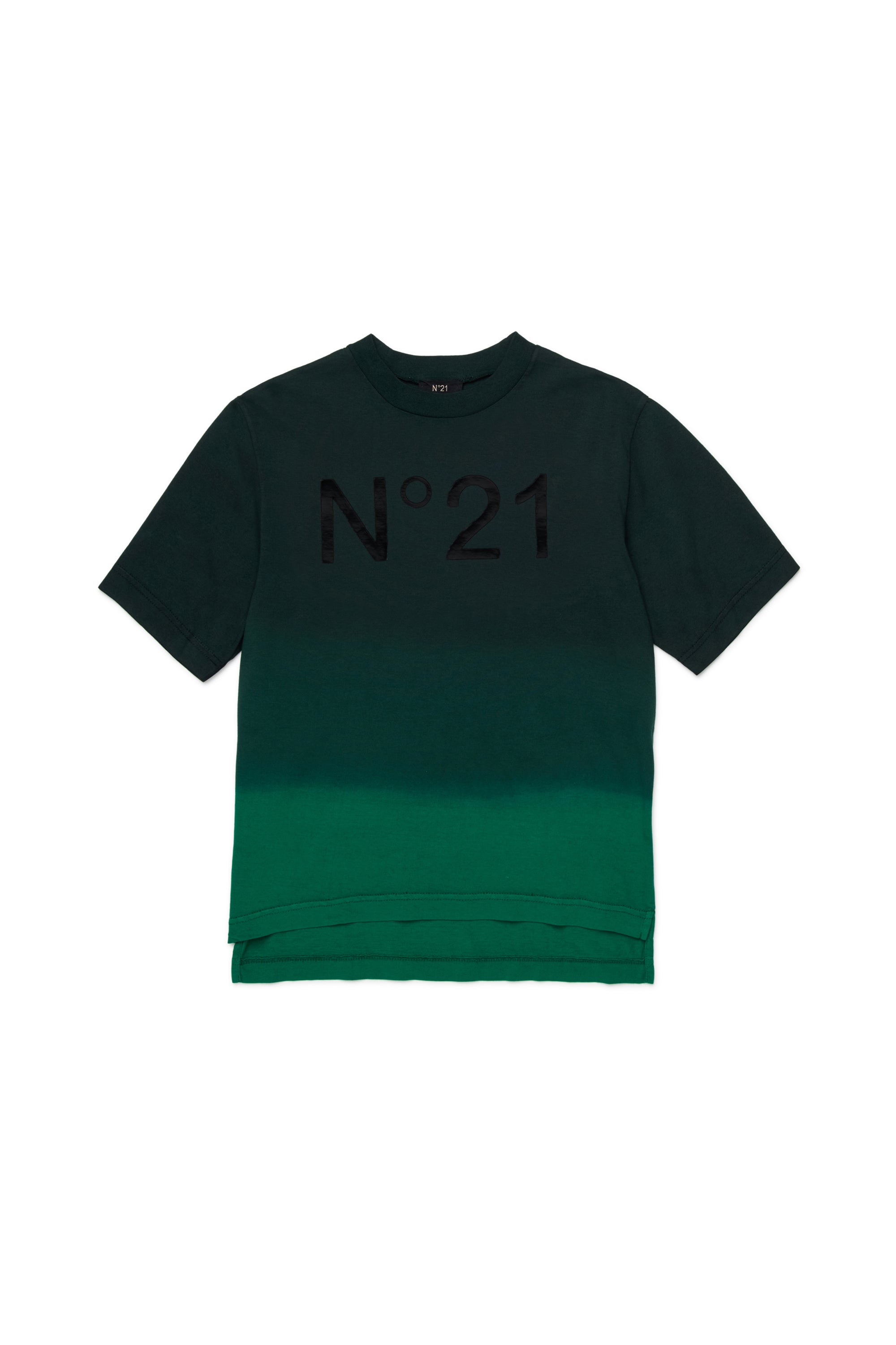 No21 Green Oversized Dio Dyed Logo Tee