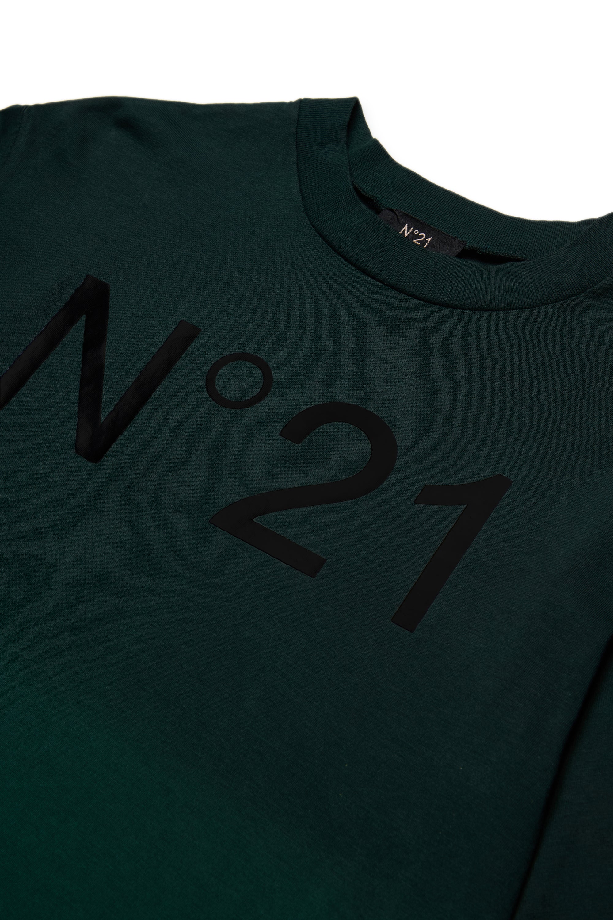 No21 Green Oversized Dio Dyed Logo Tee