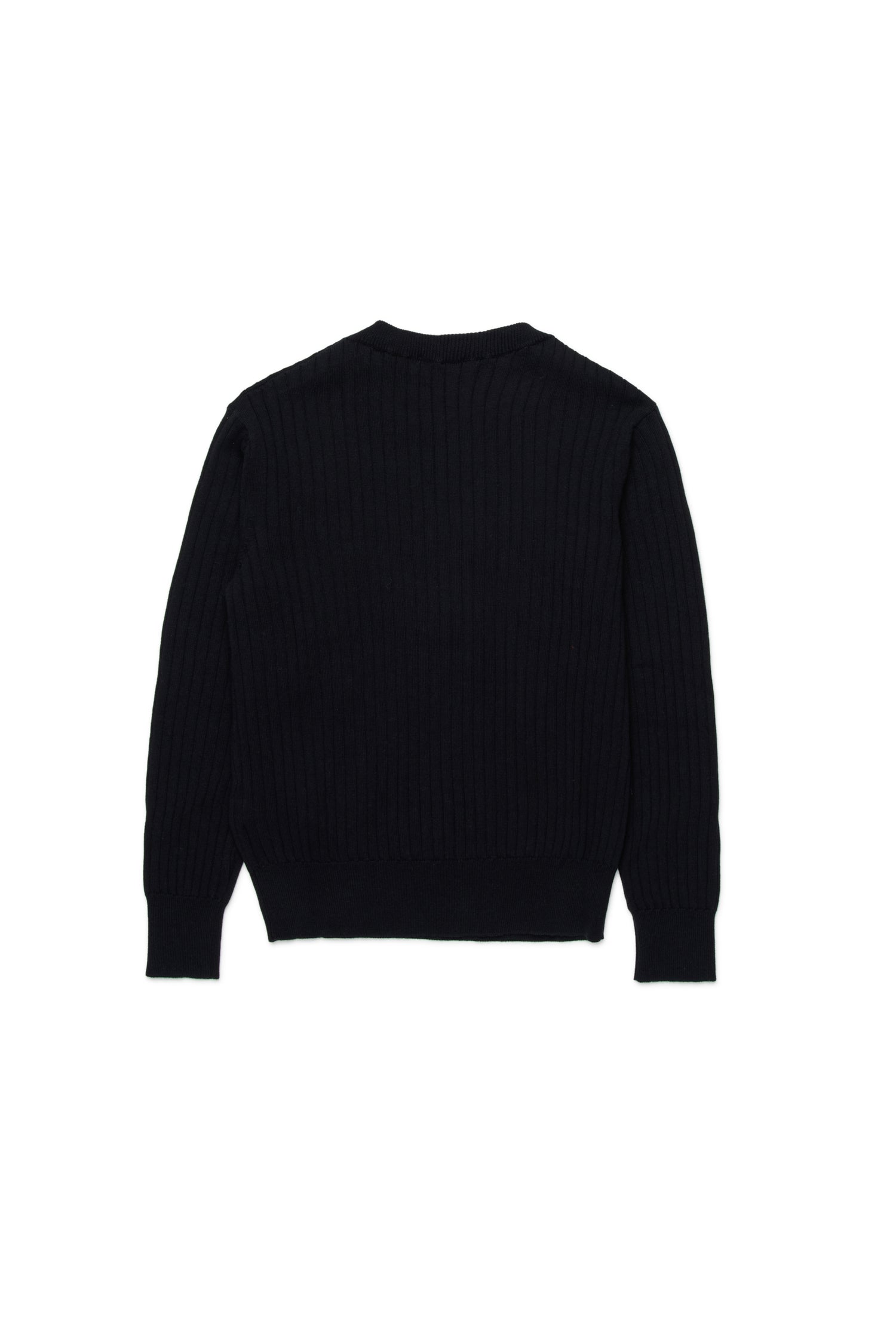 No21 Black Rib Knit Sweater with Tone on Tone Logo