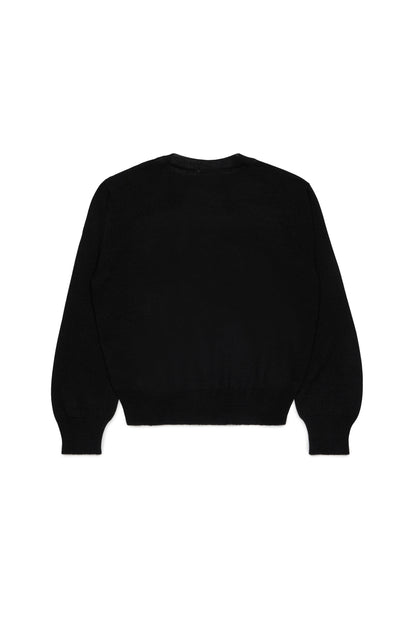 N21 Girls Black Knit Embroidered Sweater