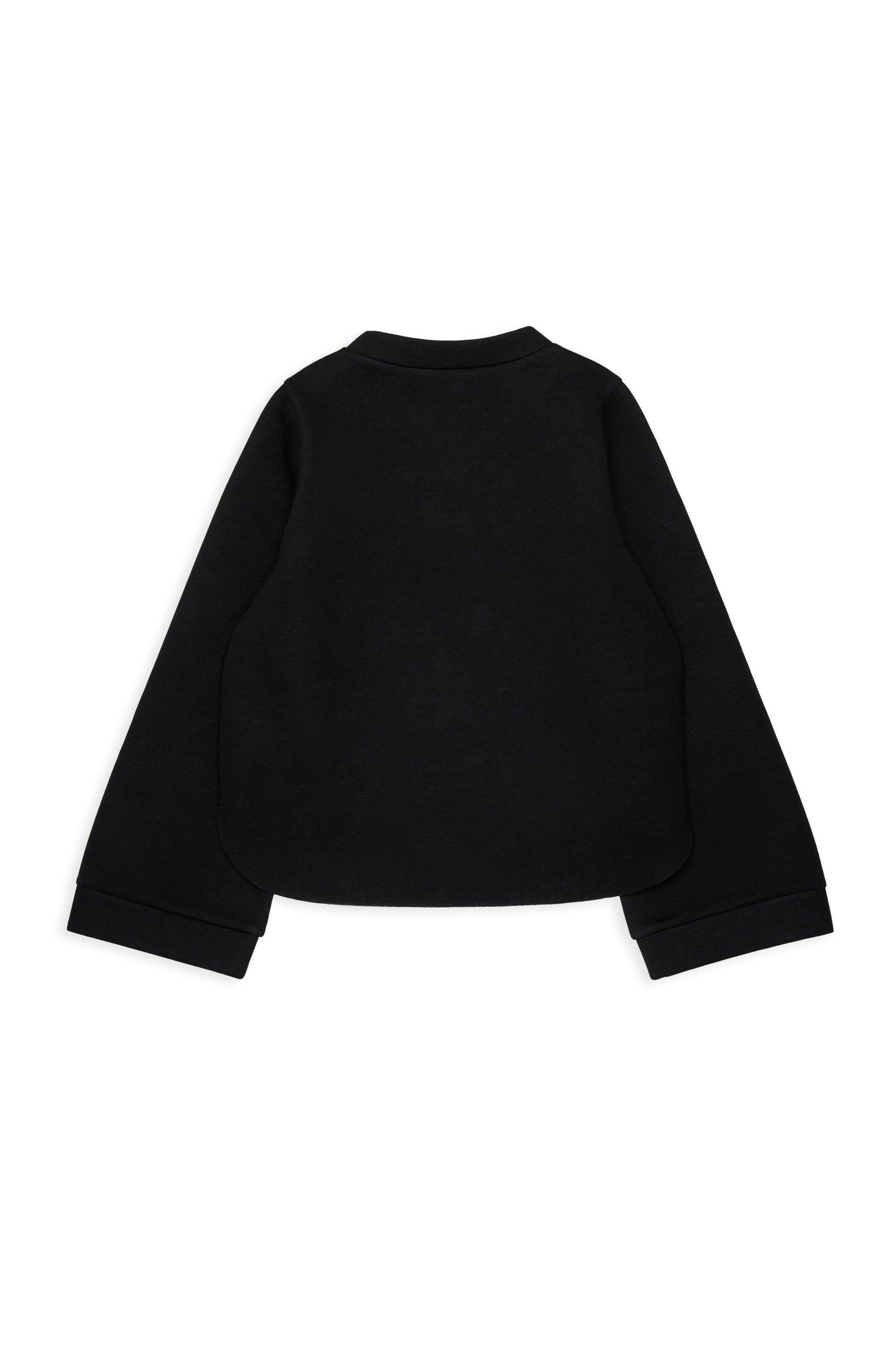 Nº21 Girls Black Neoprene Hi Lo Blue Stripe Lininig Sweatshirt