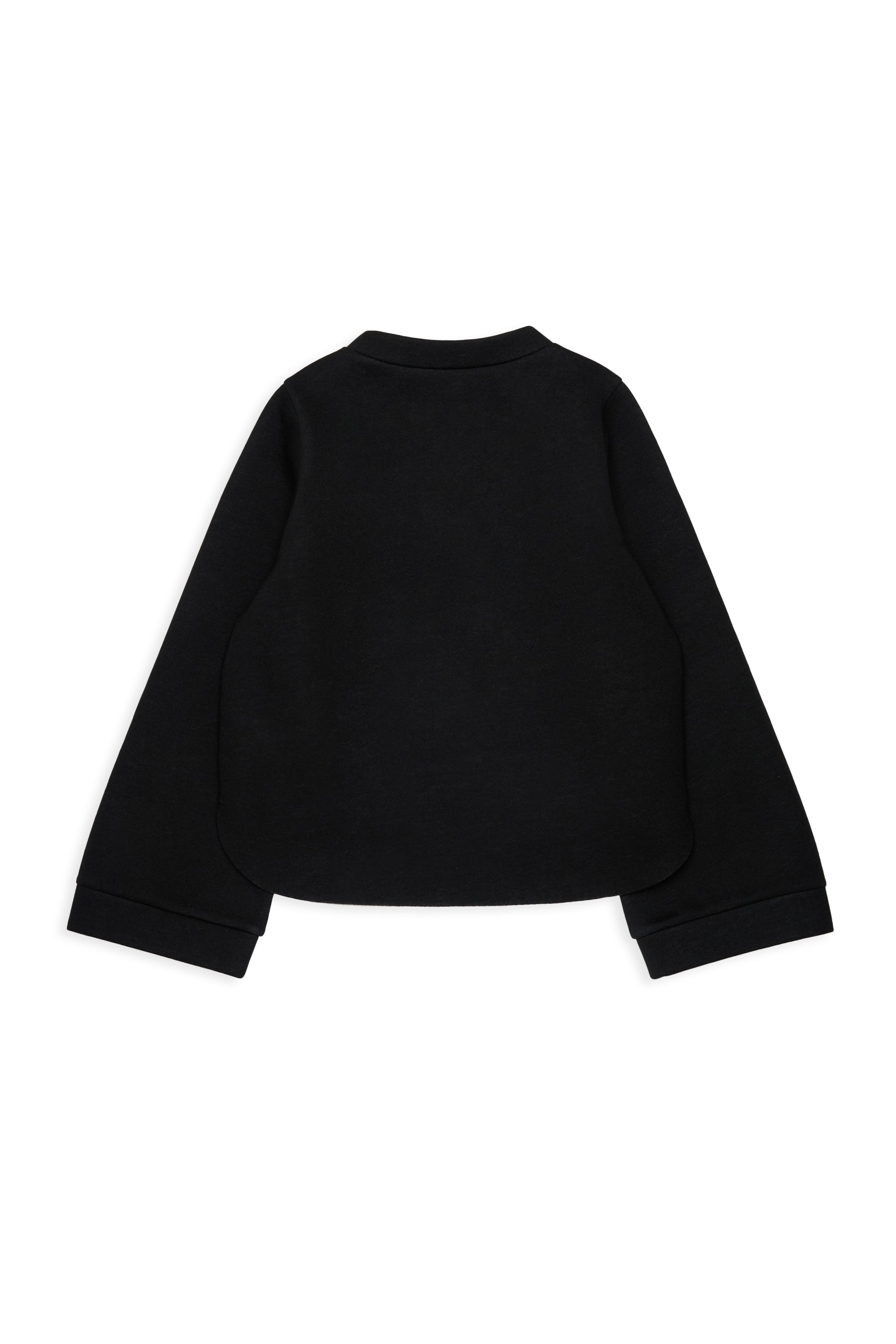 Nº21 Girls Black Neoprene Hi Lo Blue Stripe Lininig Sweatshirt