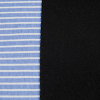 Nº21 Girls Black Neoprene Hi Lo Blue Stripe Lininig Sweatshirt