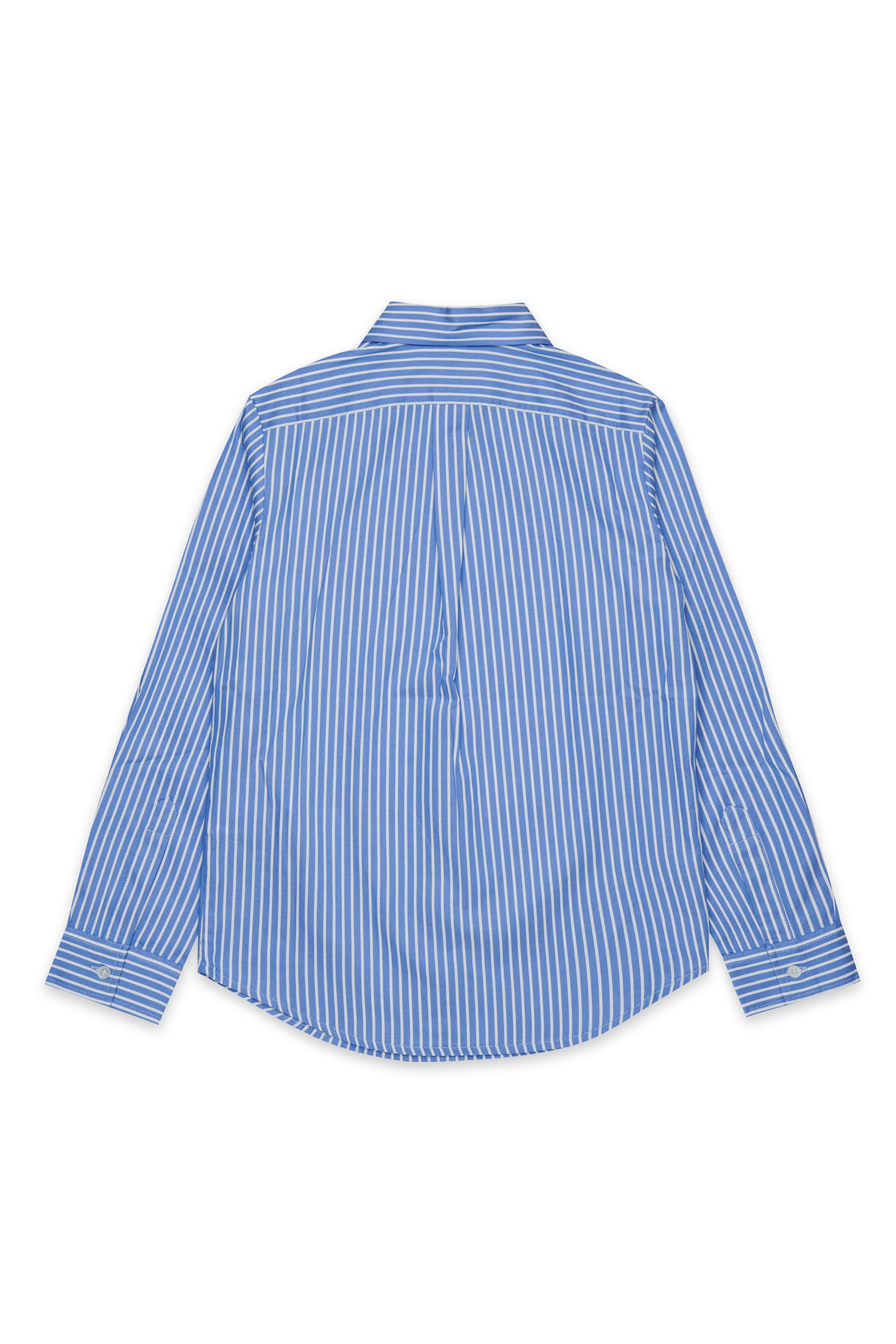 Nº21 Girls Blue Long Sleeve Striped Button Up Shirt