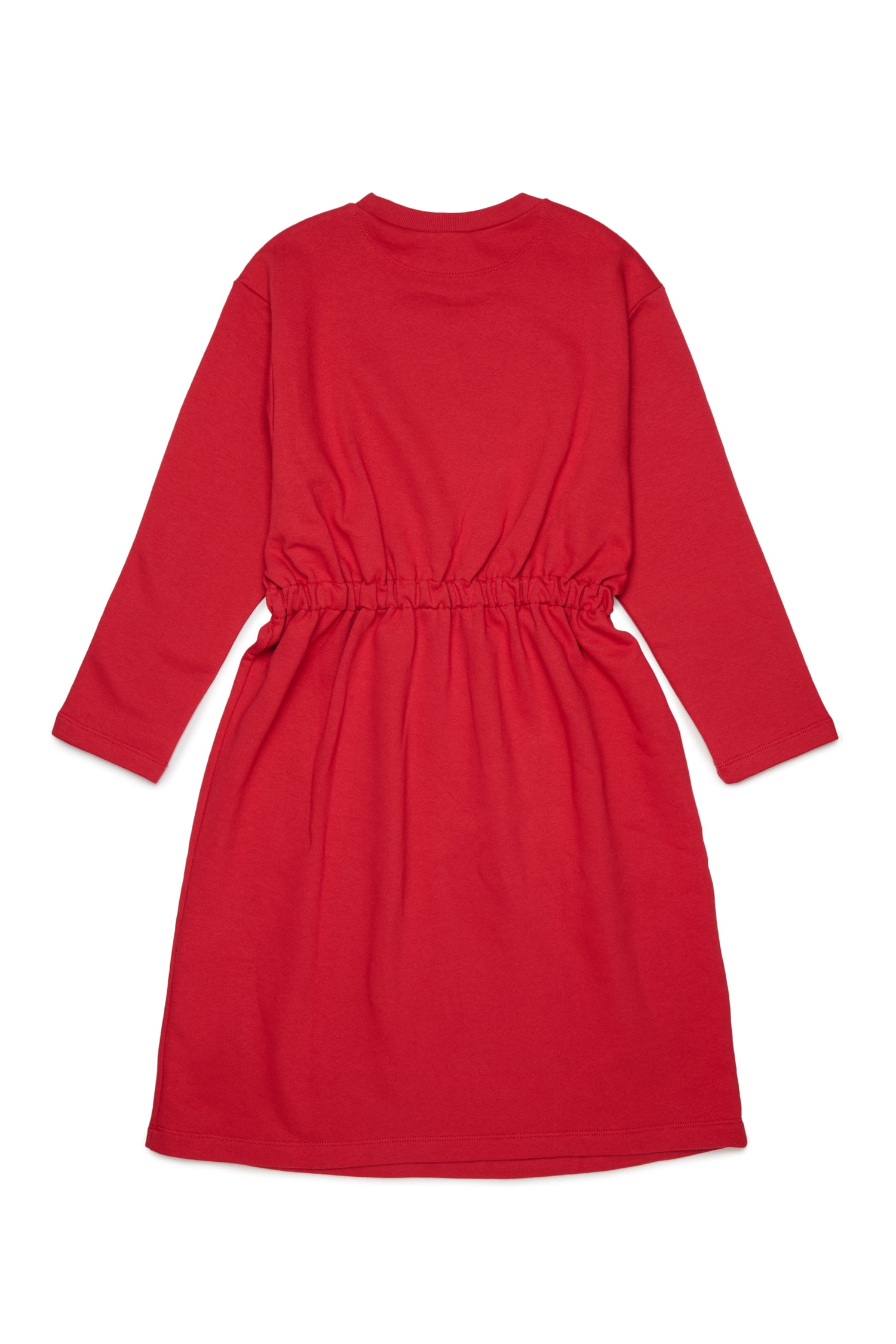 Nº21 Girls Coral Red Long Sleeve Midi Sweat Dress