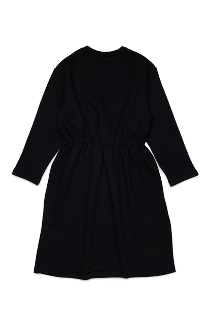 Nº21 Girls Black Long Sleeve Midi Sweat Dress