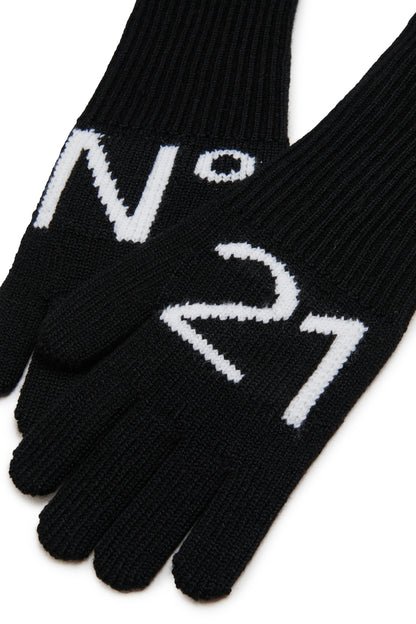 Nº21 Black Knit Gloves