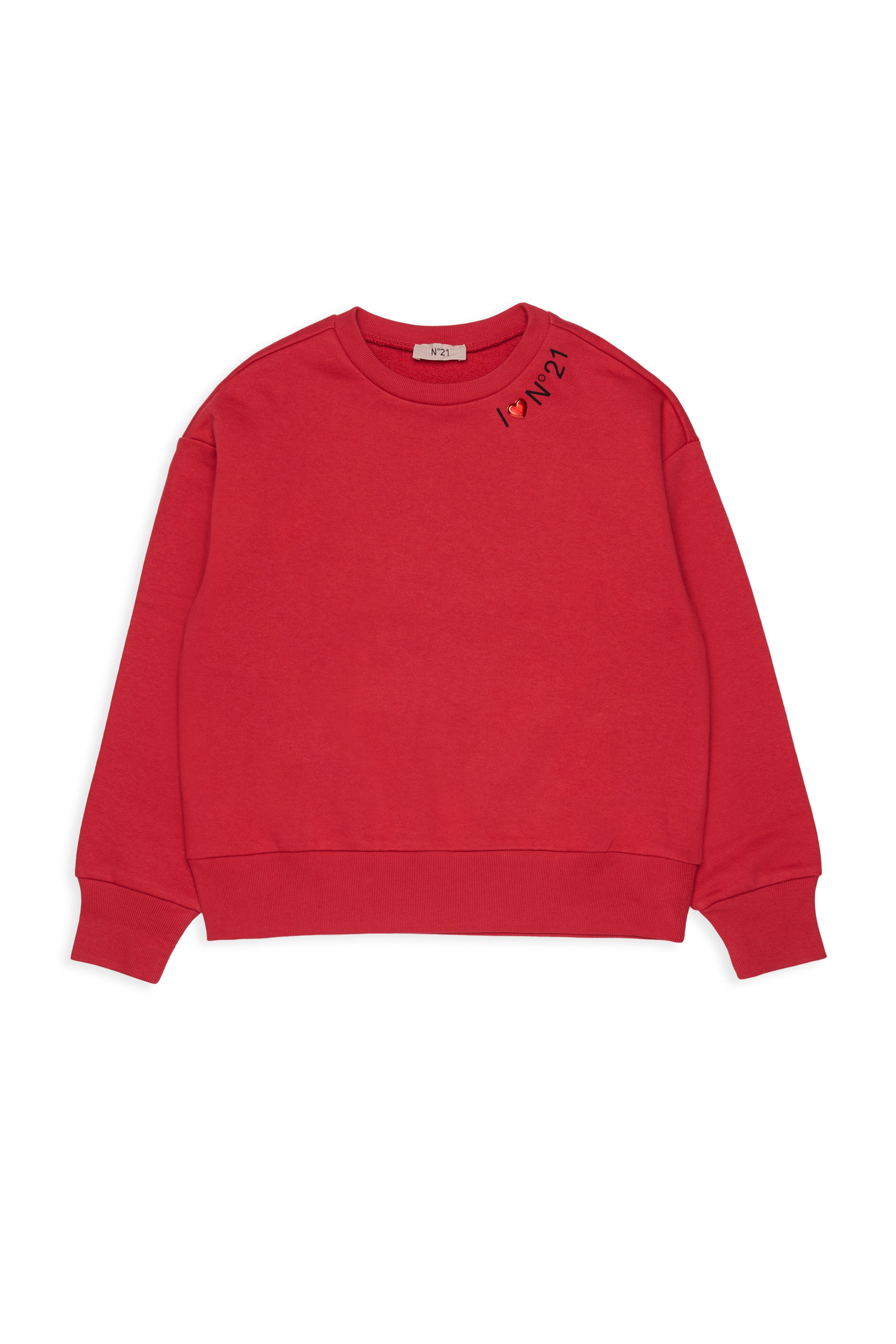 N21 Girls Coral Red I Heart N21 Sweatshirt