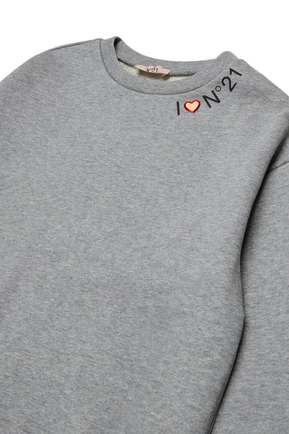 Nº21 Girls Grey I Heart N21 Sweatshirt